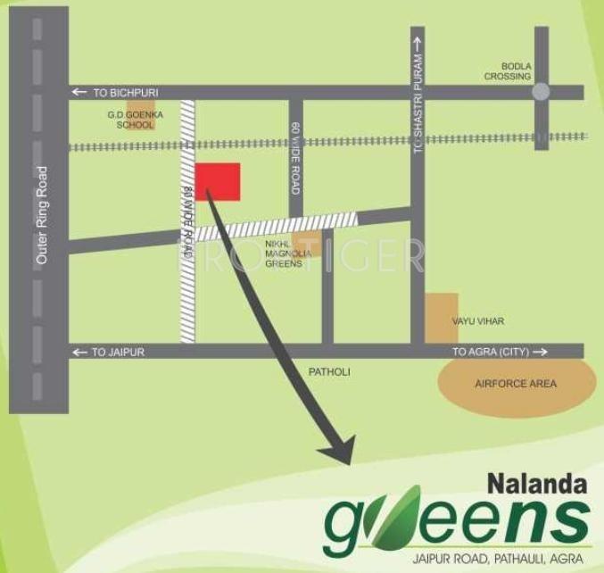Nalanda Builders Greens Location Plan
