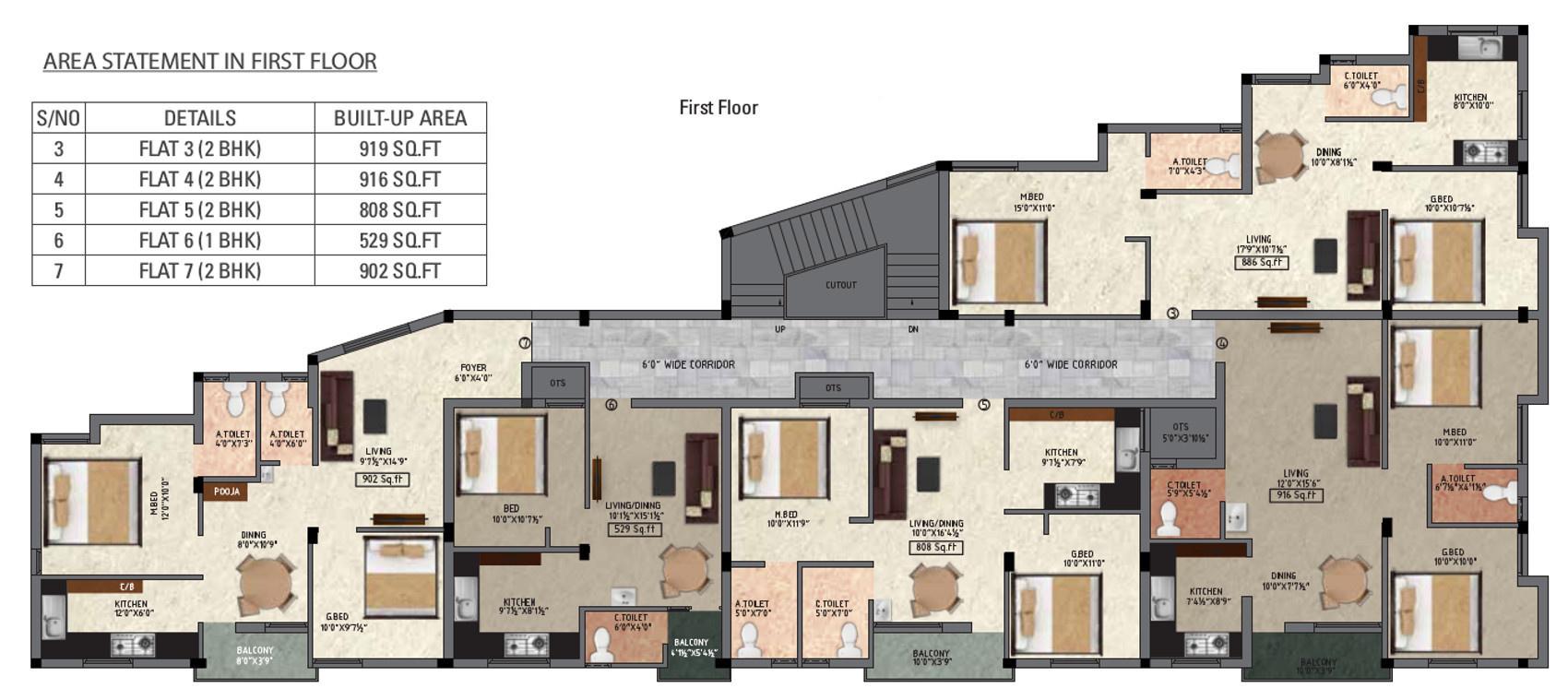 Images for Cluster Plan of MS Gulmohar Apartments
