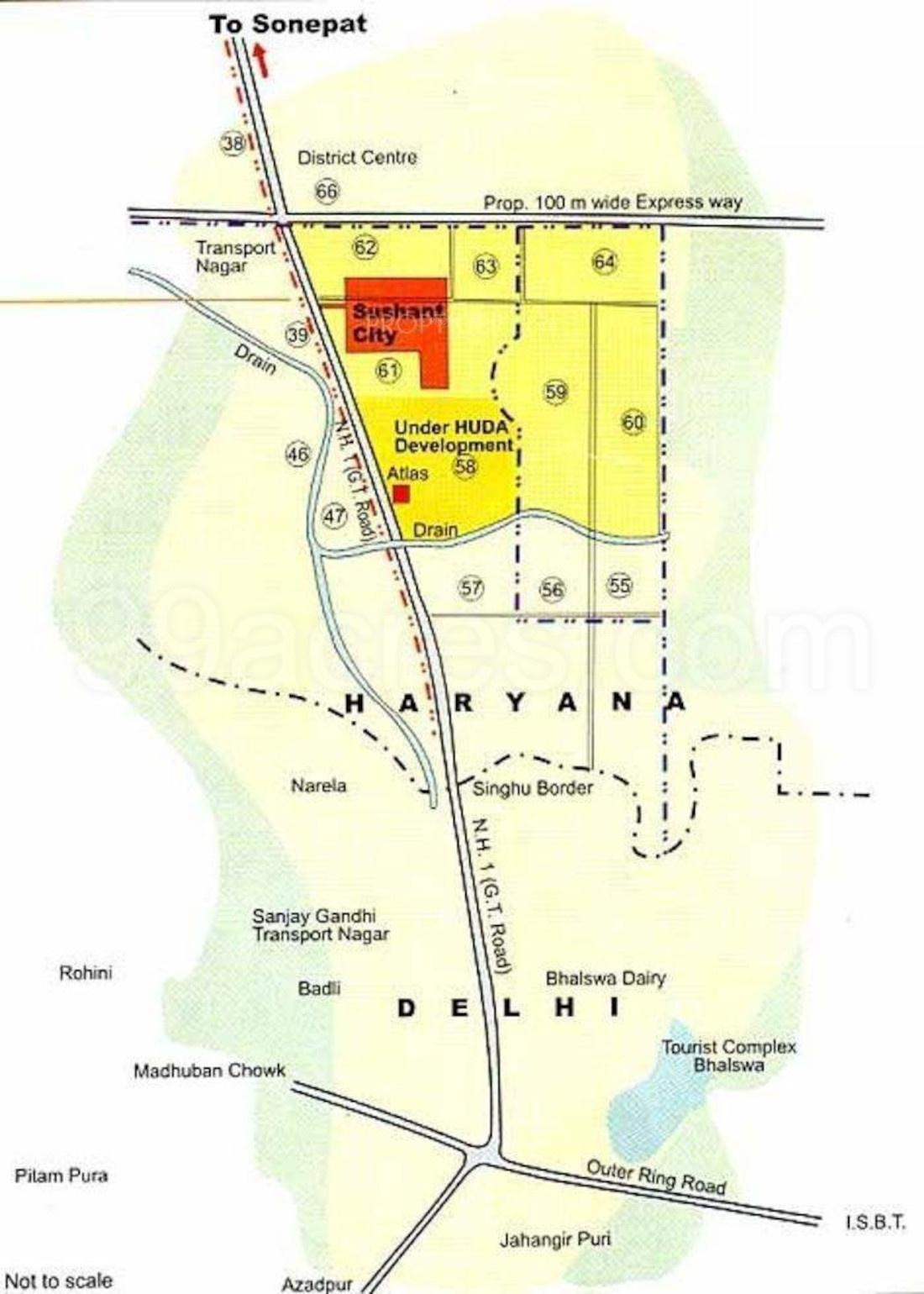  sushant-city-sonipat Location Plan