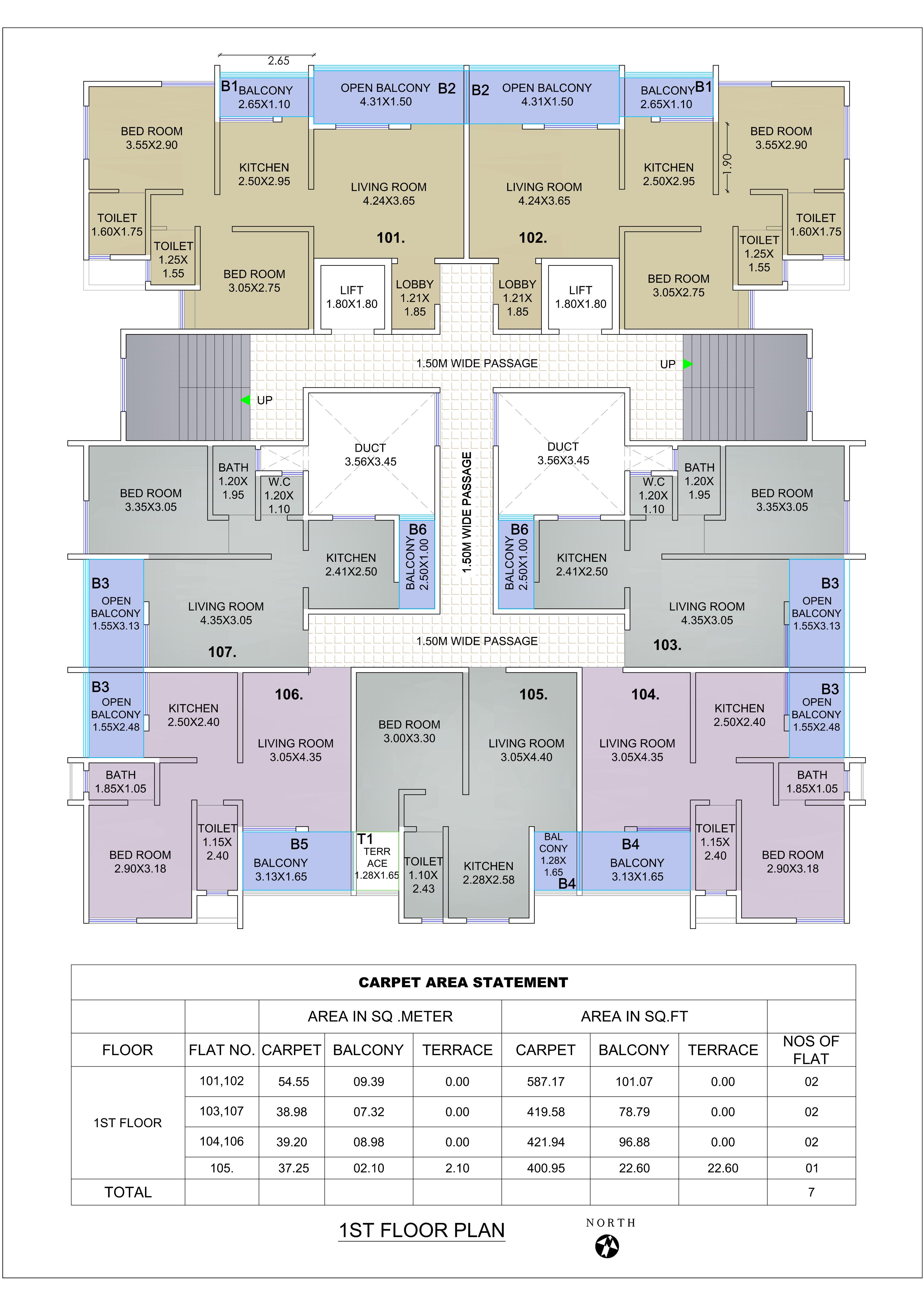  towers Towers Cluster Plan for 1st Floor