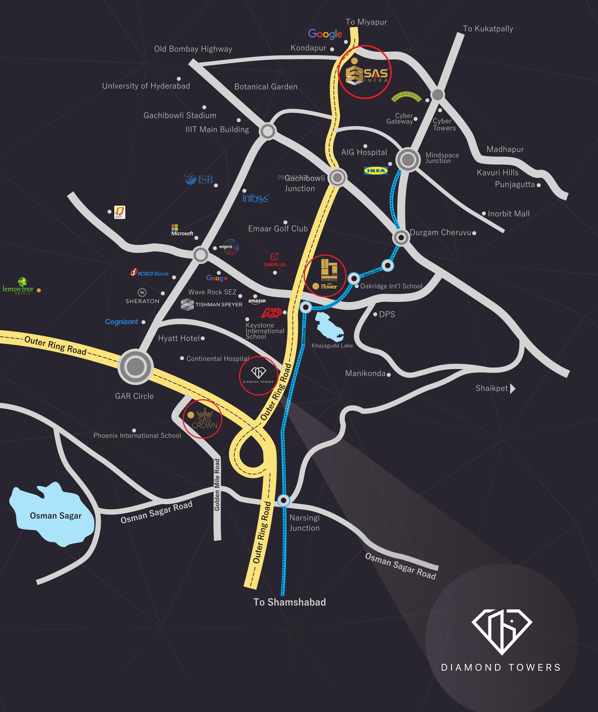  diamond-towers Location Plan