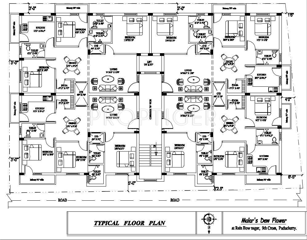 Build Tech Constructions Malars Dew Flower Cluster Plan