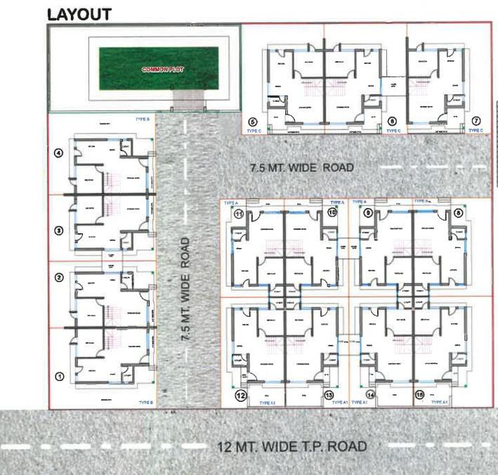 bungalows Layout Plan