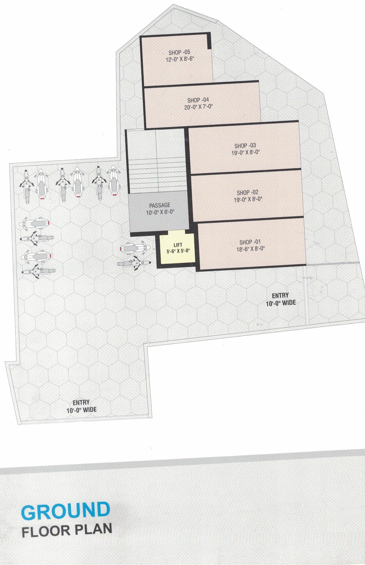 gurukrupa-1 Gurukrupa 1 Cluster Plan for ground Floor