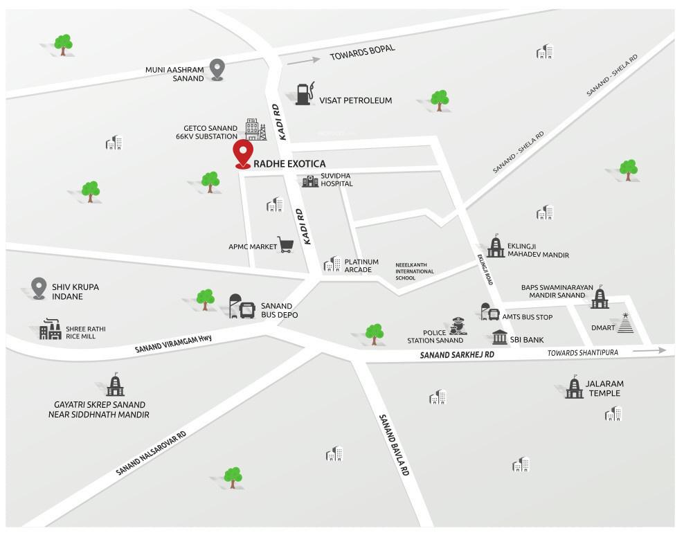 radhe-exotica Location Plan