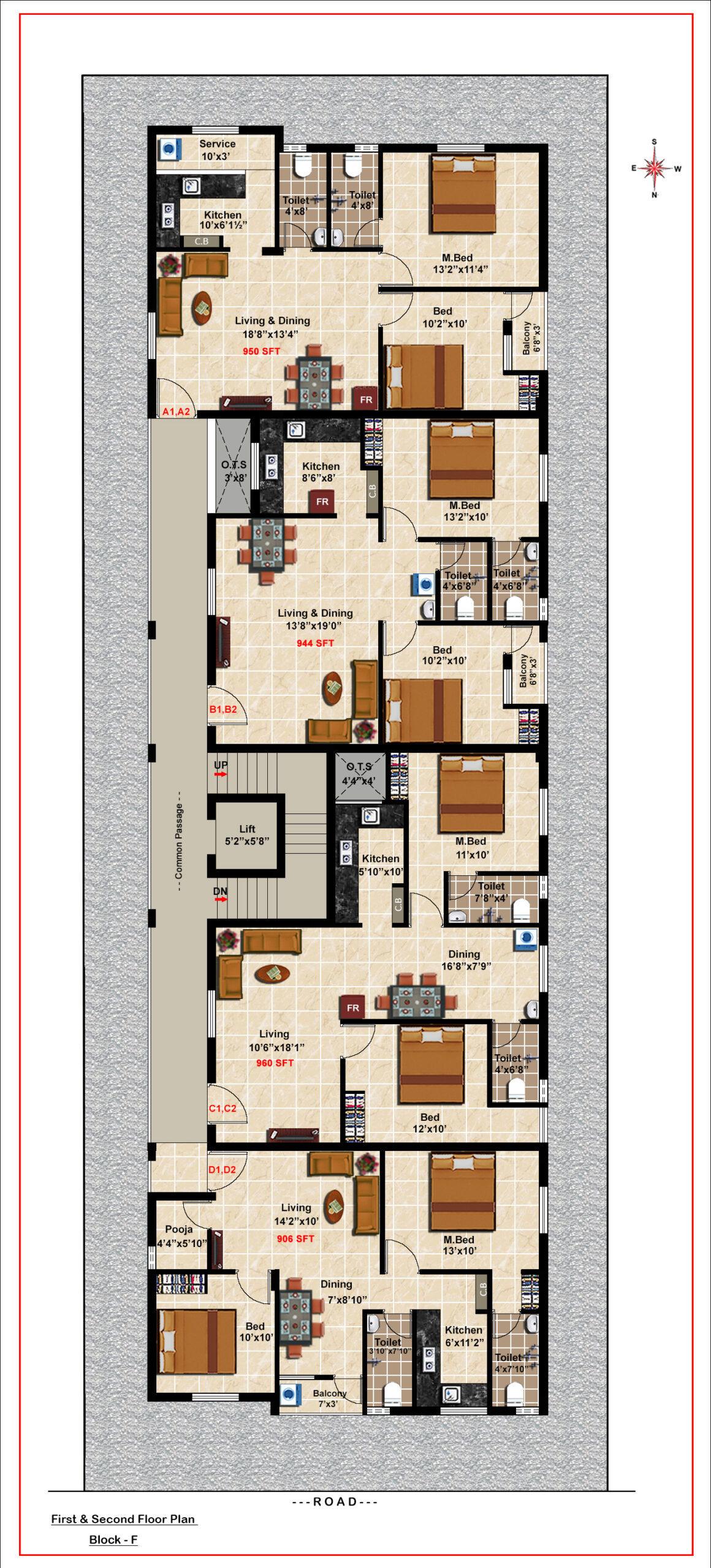 avyaa-block-f Avyaa Block F Cluster Plan from 1st to 2nd Floor