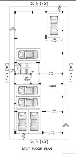 jslr-homes JSLR Homes Cluster Plan for ground Floor