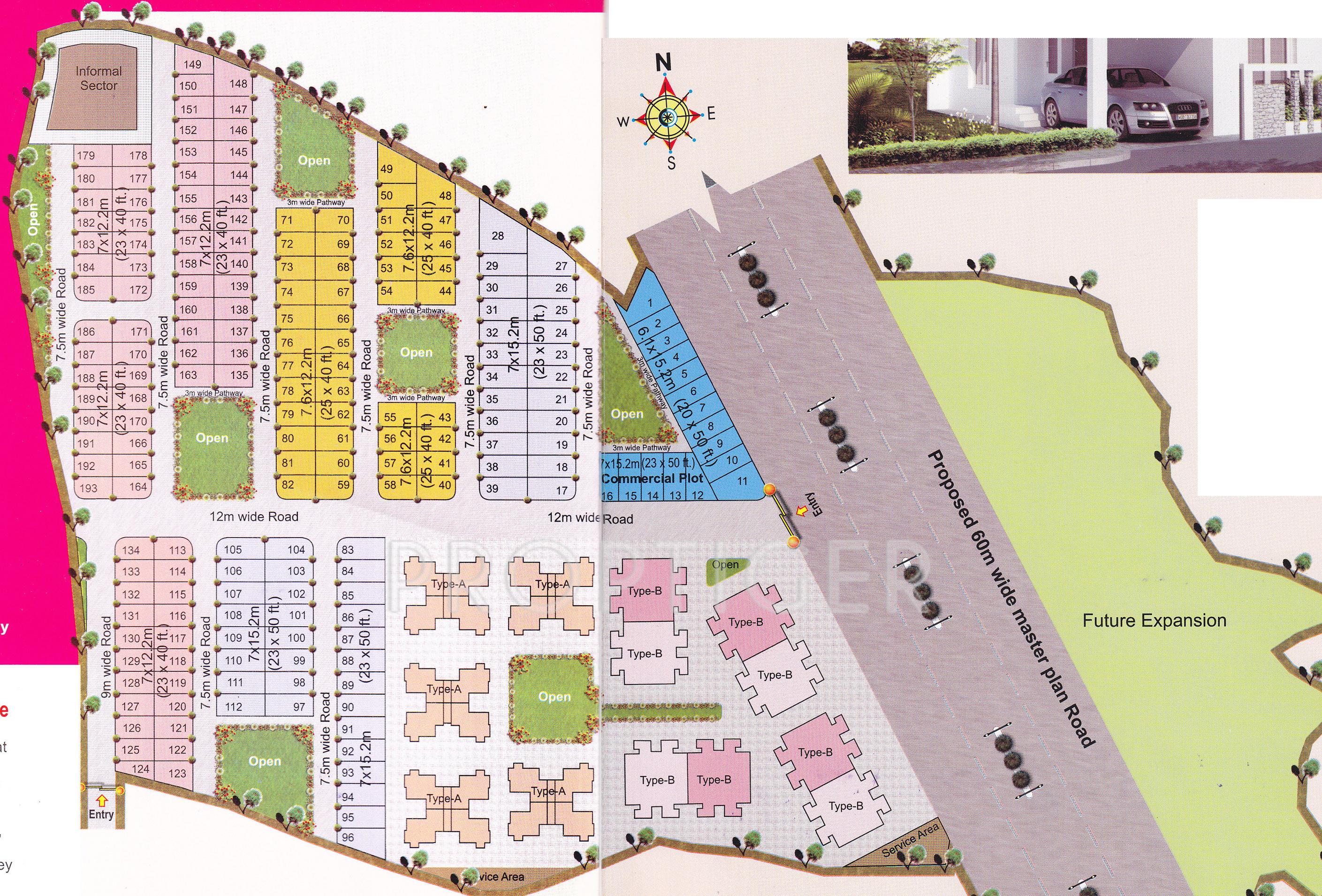 bhavishya-builders-and-developers katara-hills Layout Plan